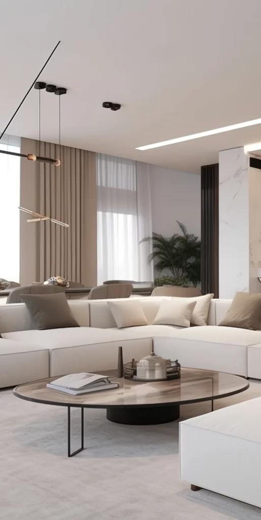 Modern Minimalist Living Room With Neutral Elegance