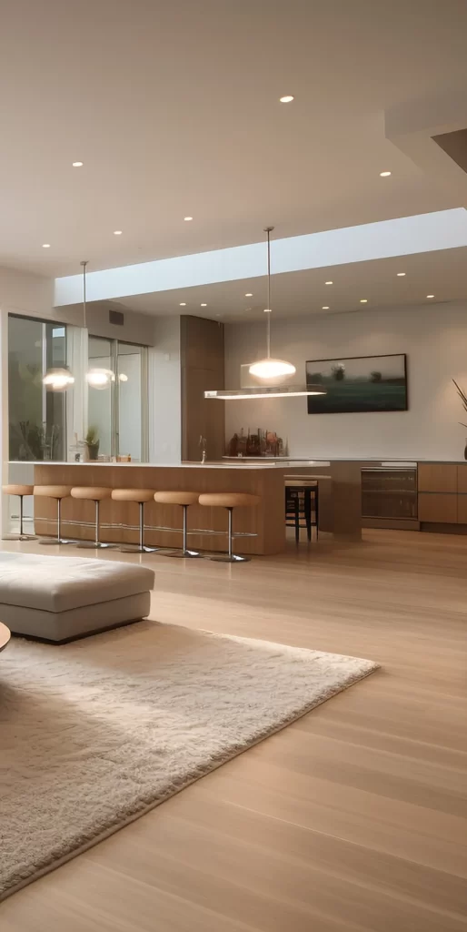 Modern Open Concept Living Kitchen Interior