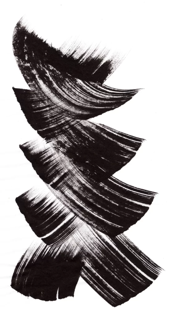 Monochrome Abstract Organic Flowing Dynamic Textured