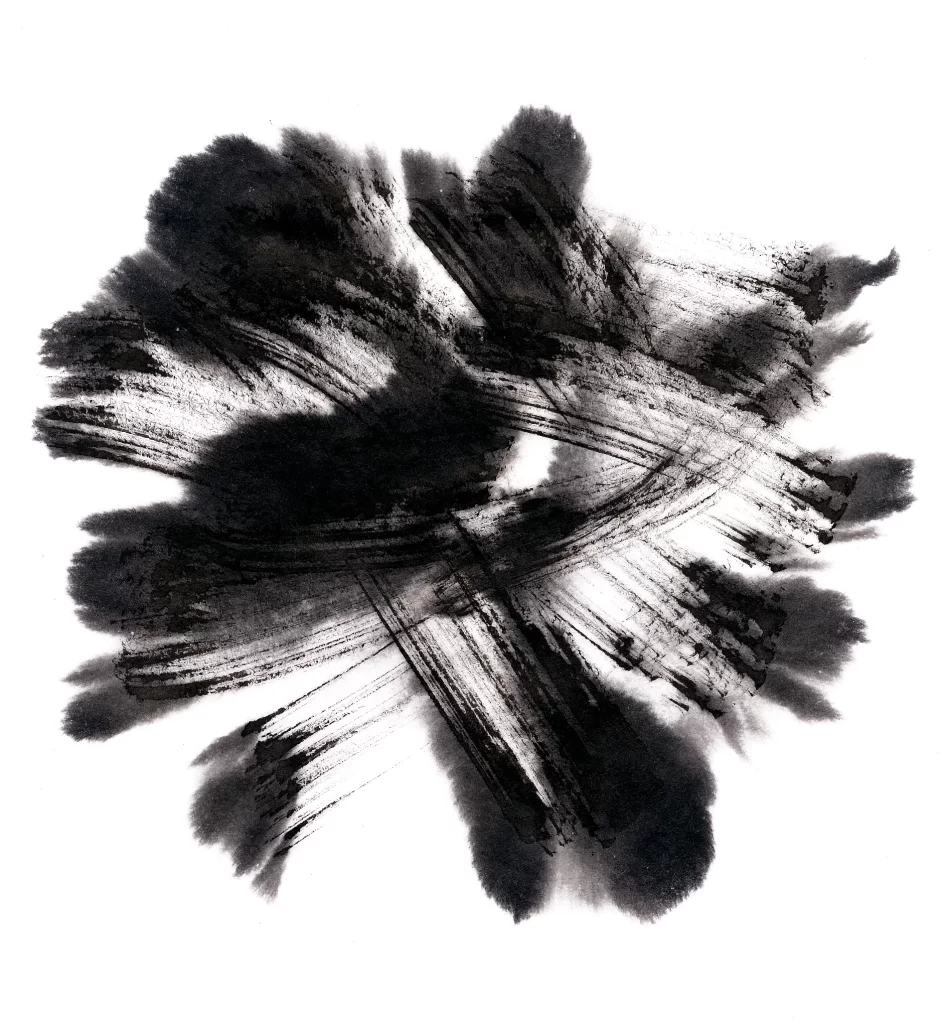 Monochrome Abstract Organic Textured Dynamic Fluid