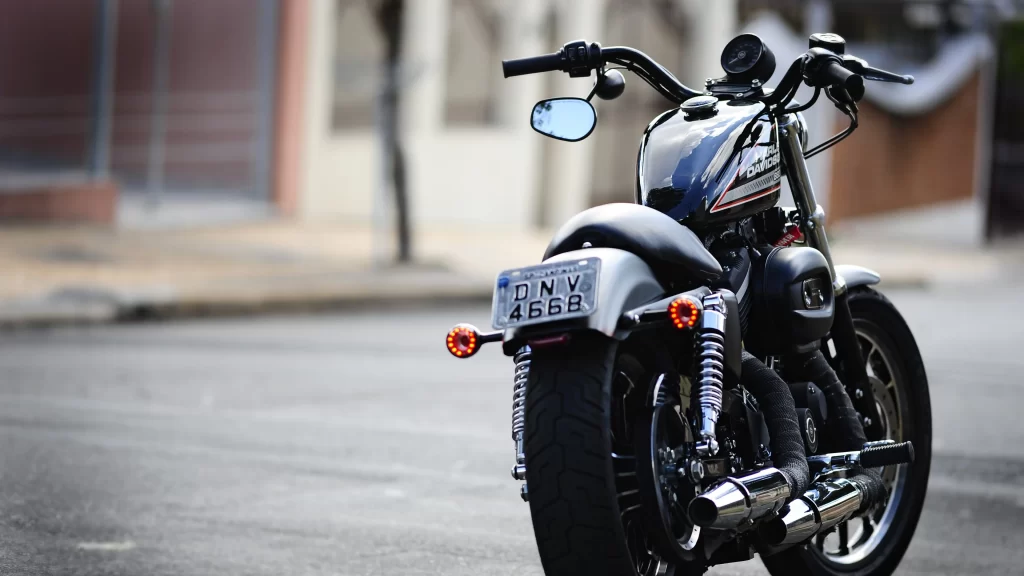 motorcycle street license plate handlebars rearview mirror tail lights