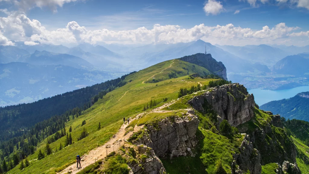 mountain hiking trail nature landscape sky