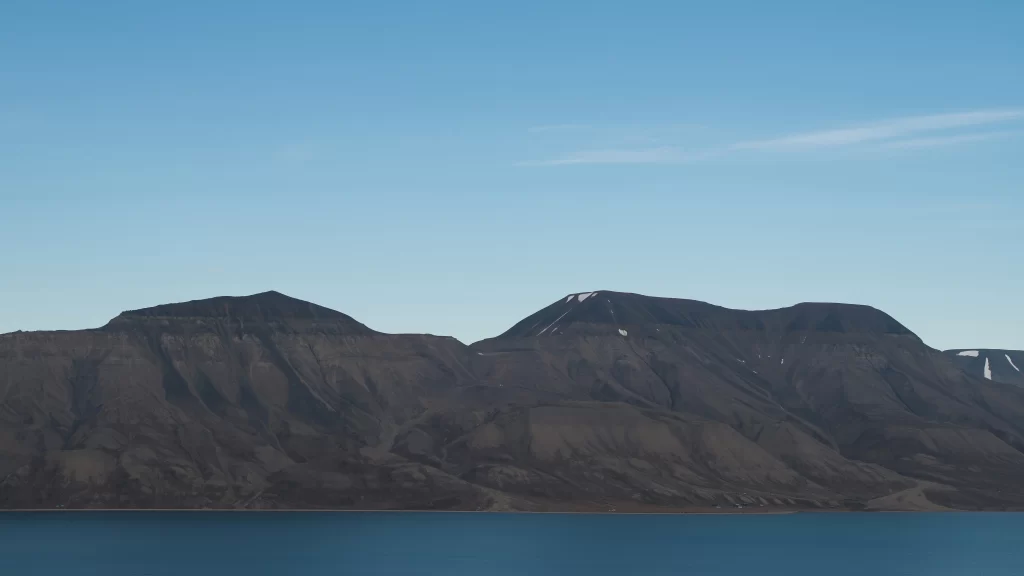 Mountains Blue Sky Water Landscape Natural Serene
