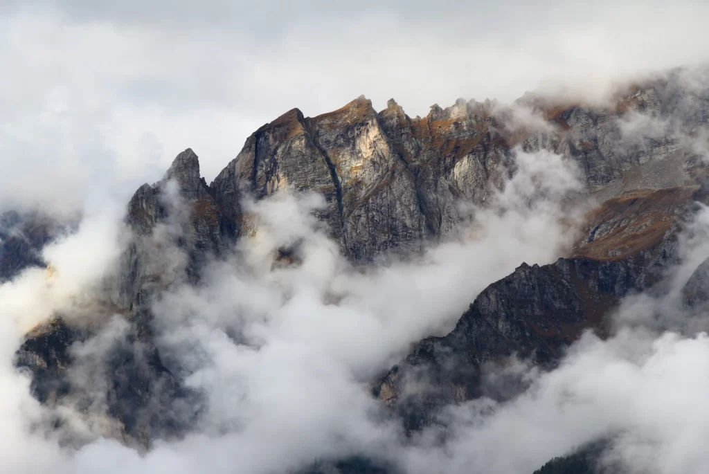 mountains clouds sky landscape nature