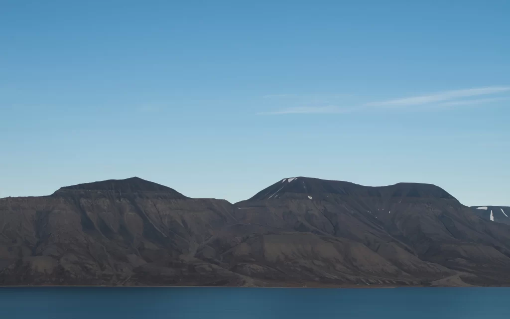 mountains sky water landscape natural serene