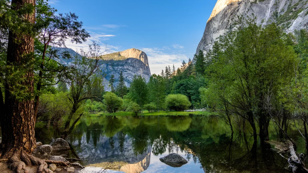 Nature Trees Mountains Water Reflection Sky