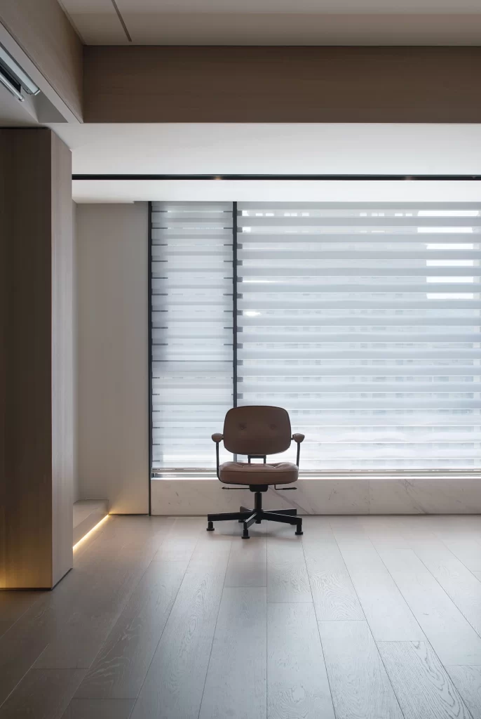 Office Space Neutral Tones Modern Chair Natural Light