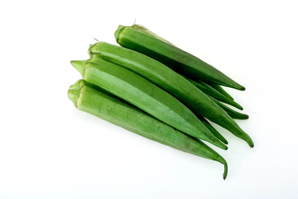 Okra Green Long Pods Fresh