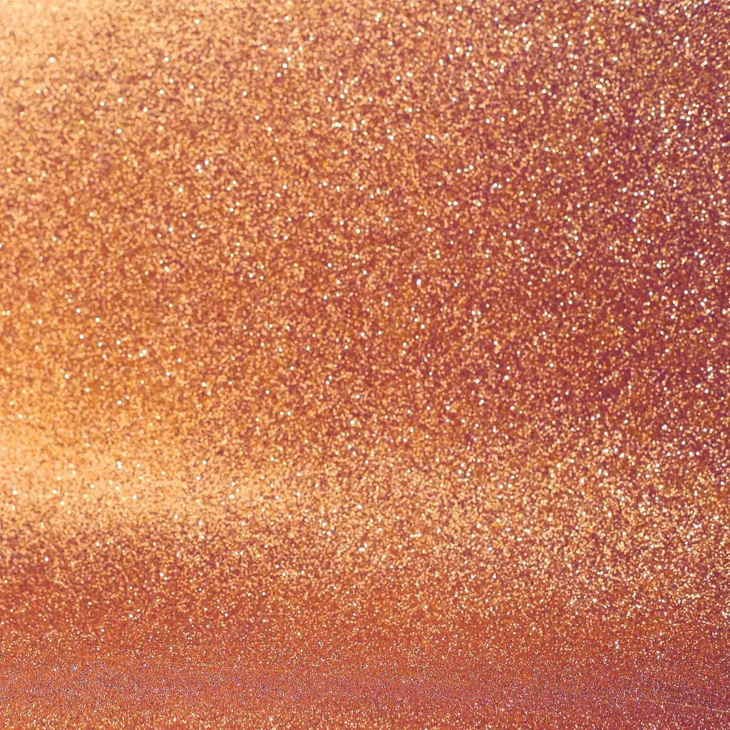 Orange Glittery Metallic Surface Sparkly Granular Texture