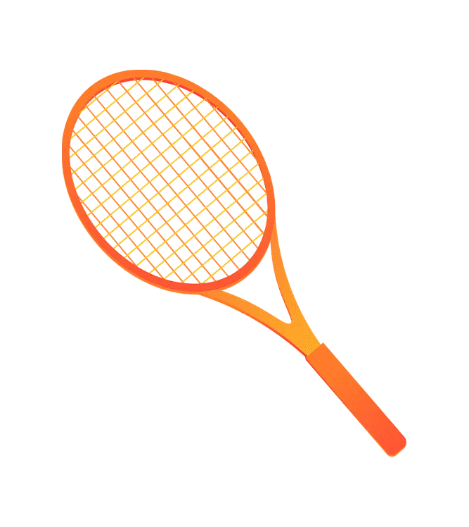 Orange Tennis Racket