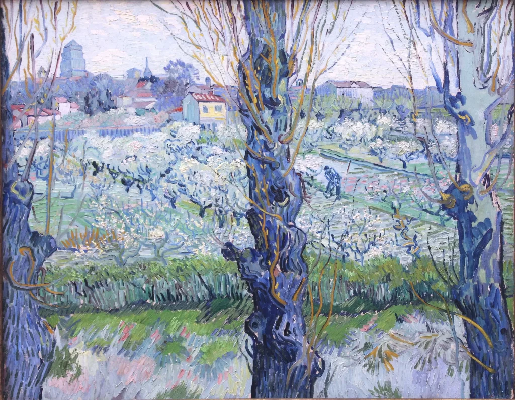 Orchard in Bloom with Poplars Van Gogh