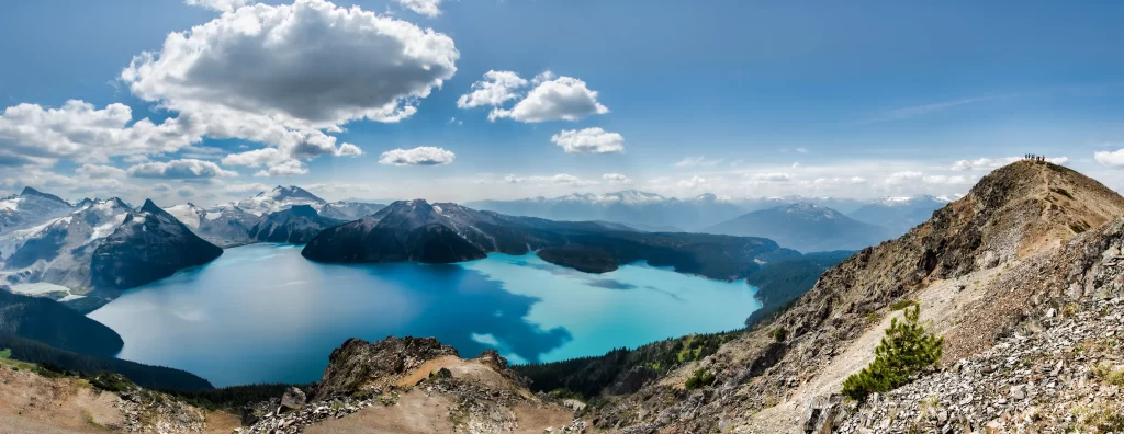 panorama mountain lake sky cloud