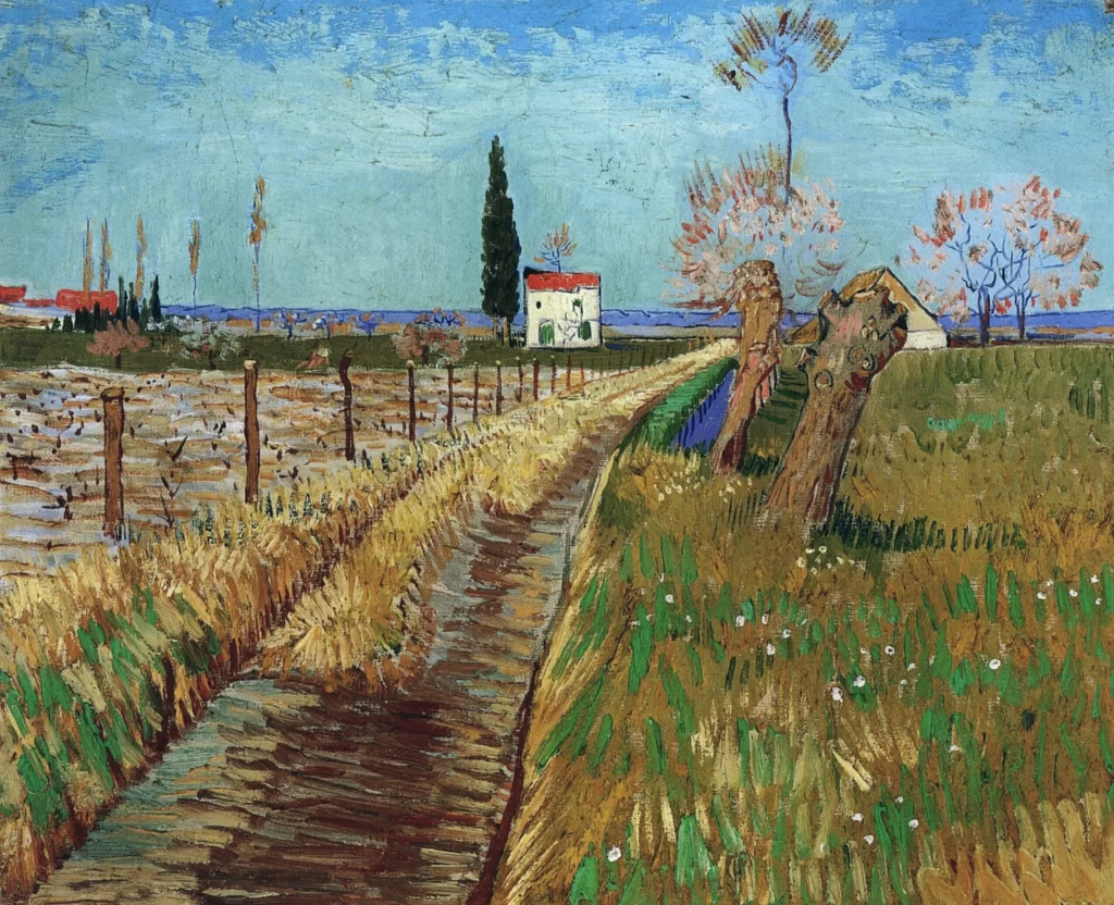 Path through a Field with Willows Van Gogh