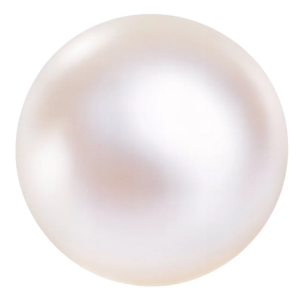 Pearl Shiny Round White Reflective Smooth