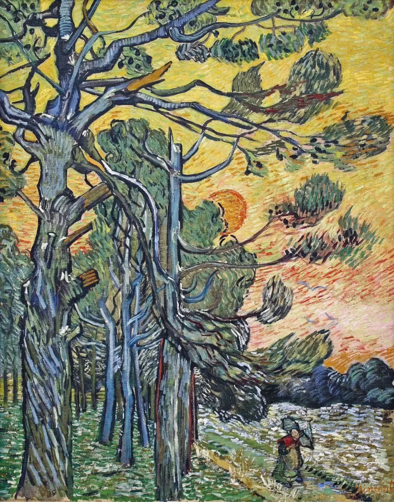 Pine Trees against an Evening Sky Van Gogh