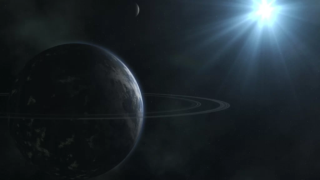 planet rings space sun moon