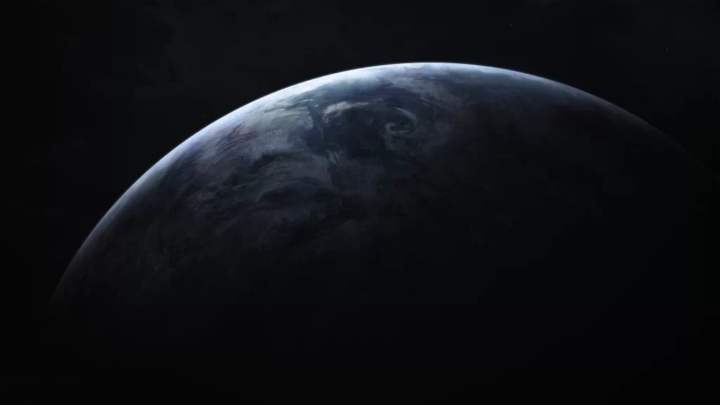 Planet Space Darkness Atmosphere Clouds Mystery