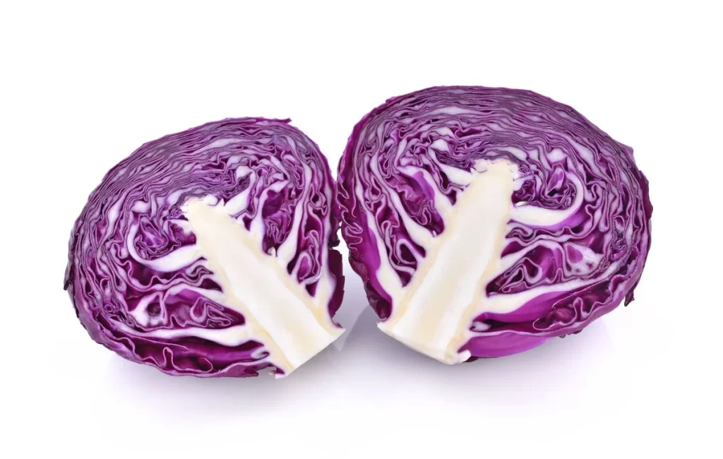 Purple Cabbage Halves Layered Crisp