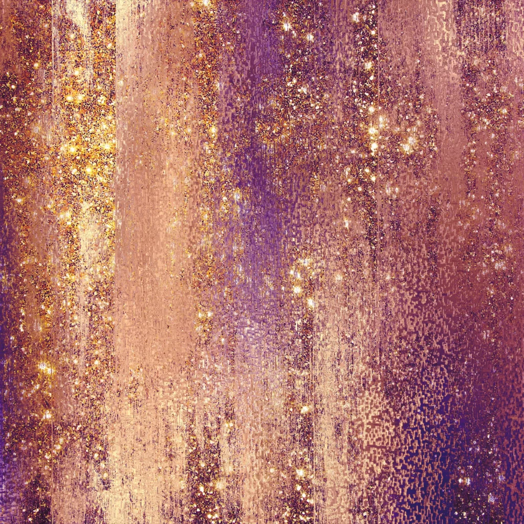 Purple-Gold Glittery Metallic Textured Shimmering Surface