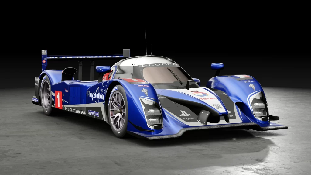 race car blue PlayStation aerodynamic competition design