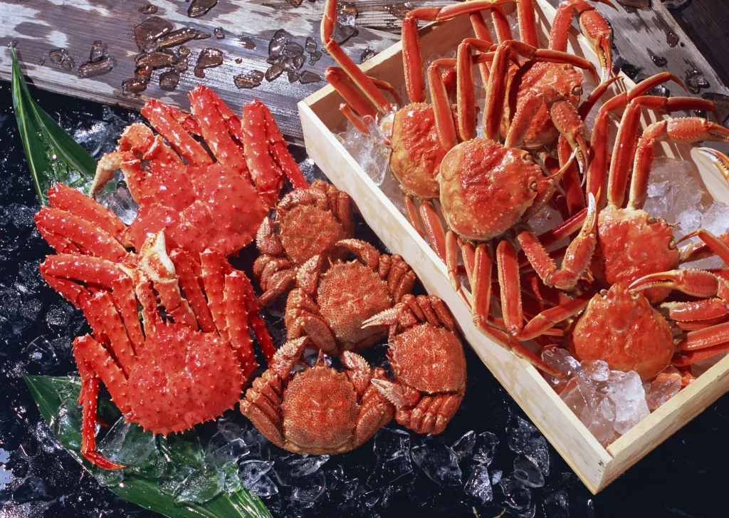 Red Crabs Fresh Ice Display