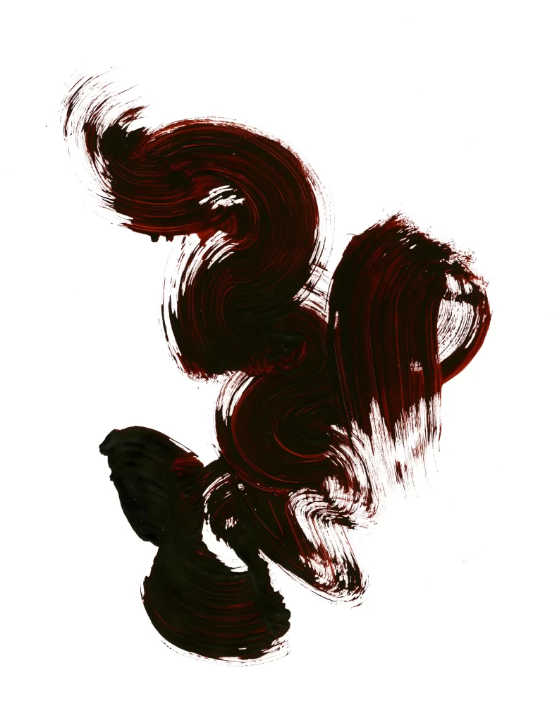 Rich Red Swirls Dynamic Flowing Textured Abstract