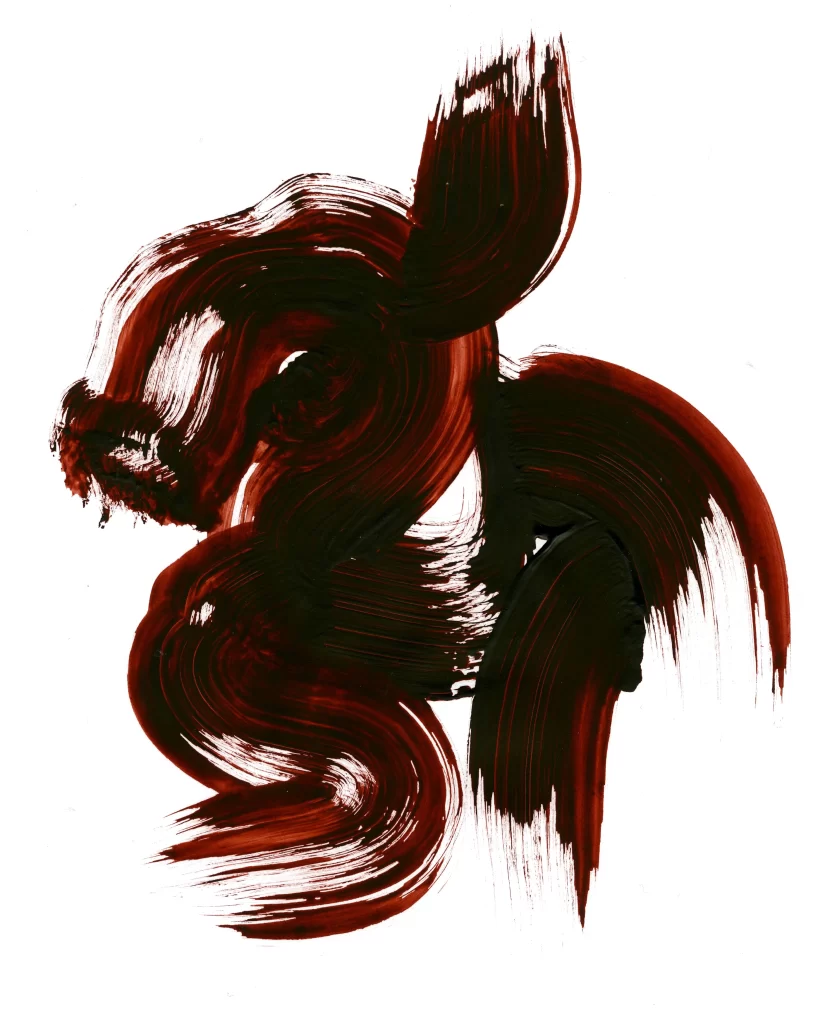 Rich Red Swirls Dynamic Flowing Textured Abstract