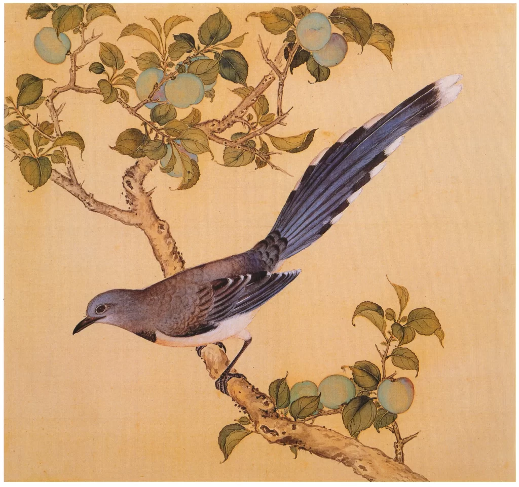 Robin Red Breast Branch Berries Yu Sheng
