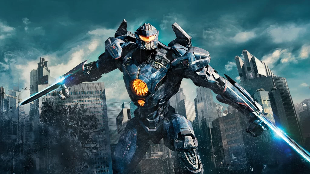 robot city destruction battle futuristic armor