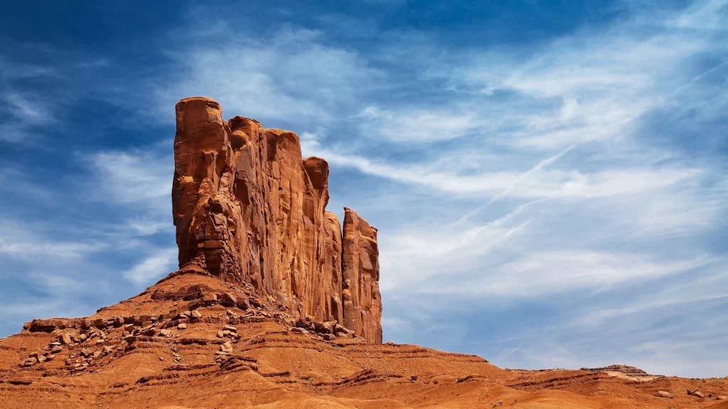rock formation desert sky sandstone landscape
