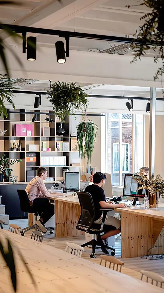 Scandinavian Industrial Open Plan Office