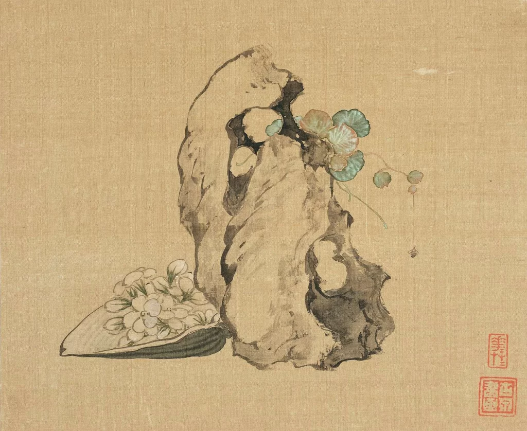 Scholar Rock Camellia Bird Ju Lian