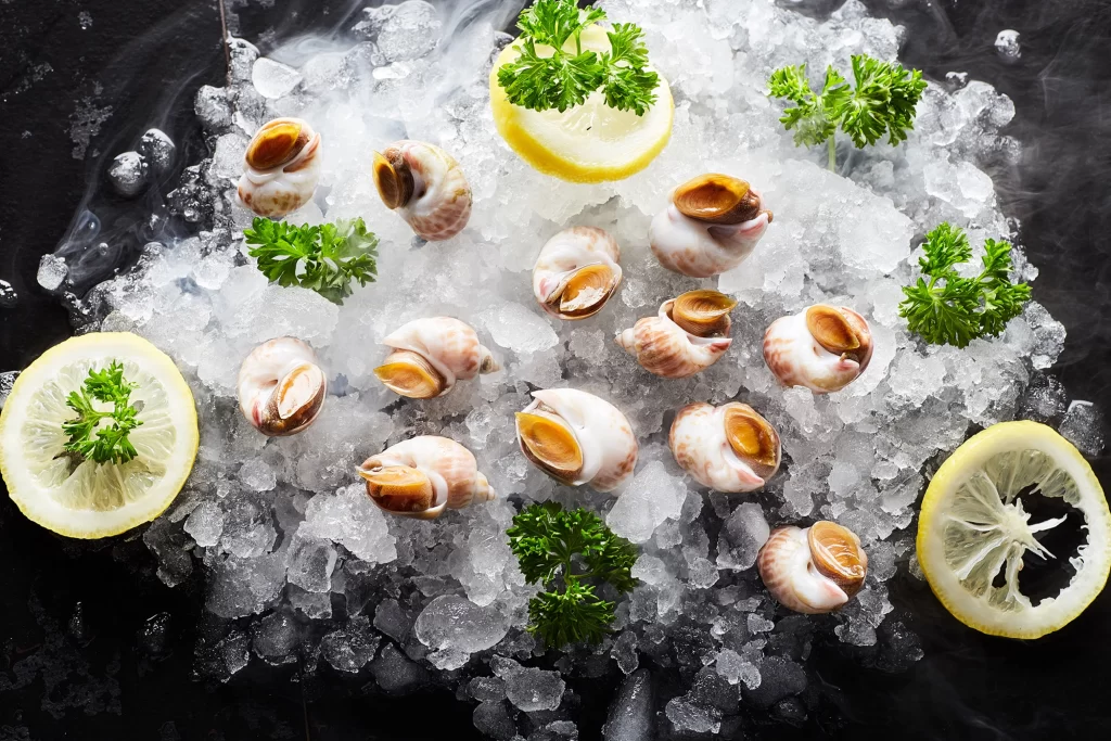 Seafood Clams Lemon Parsley Ice