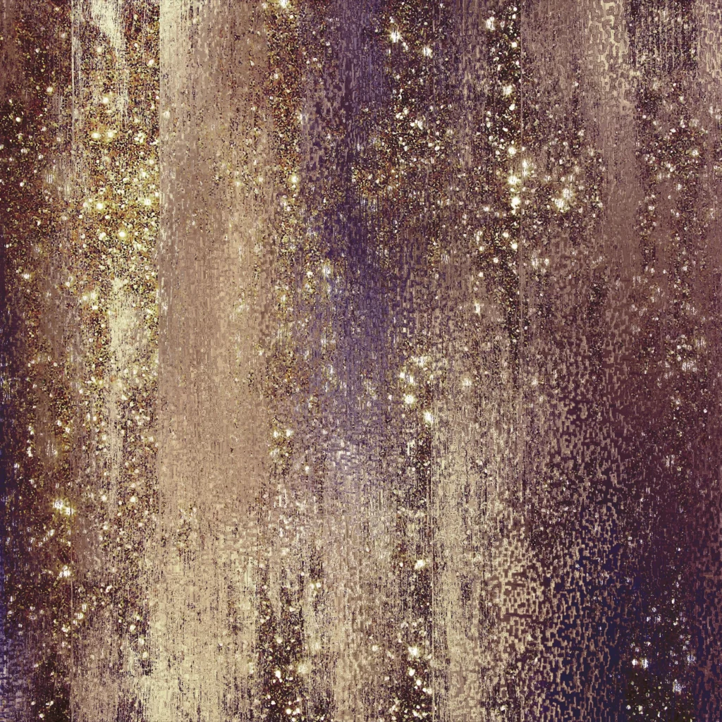 Shimmering Gold Brushed Metal With Glittery Vertical Texture