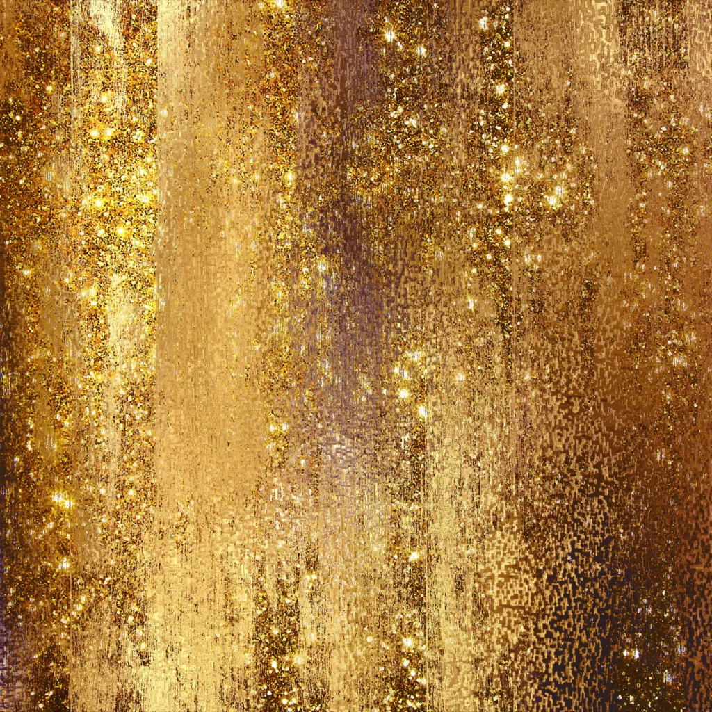 Shiny Gold Glitter Textured Metallic Sparkling Surface