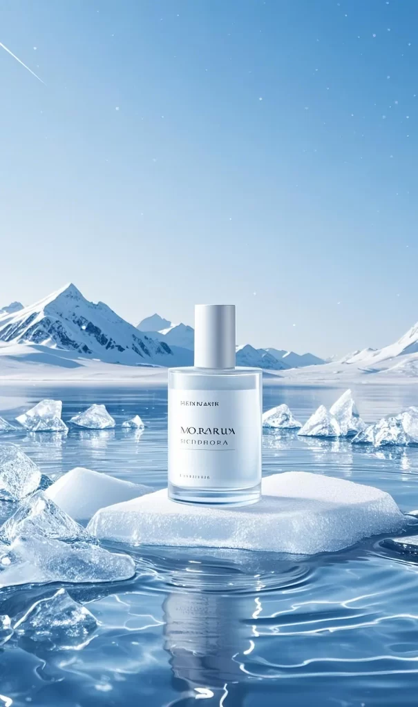Snowy Landscape Bottle Clear Water Ice