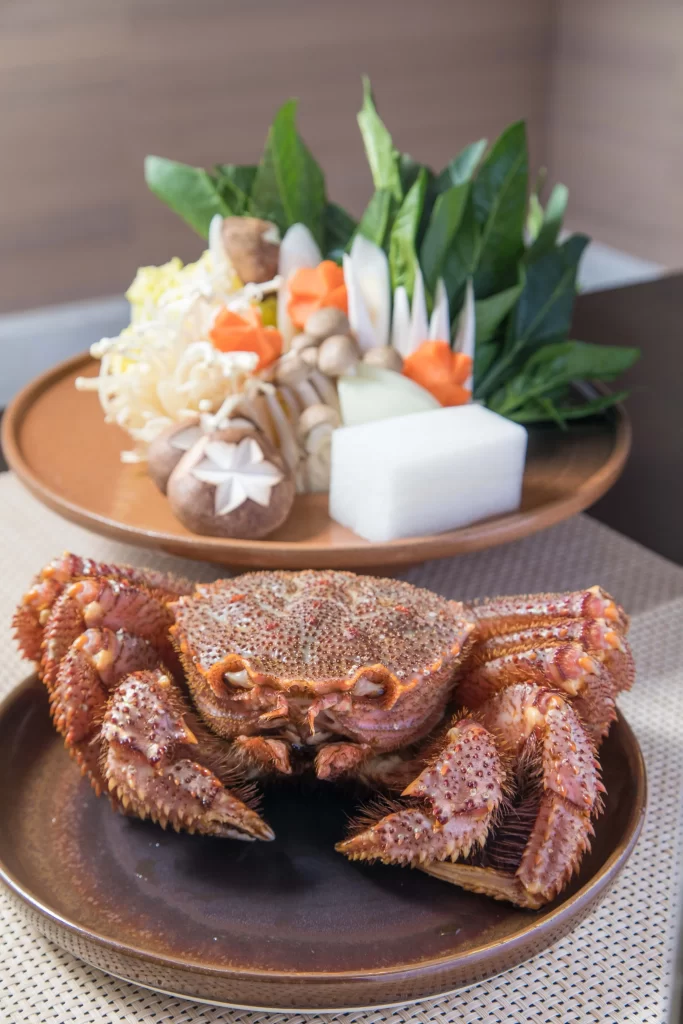 Spicy Crab Brown Shell Fresh Vegetables