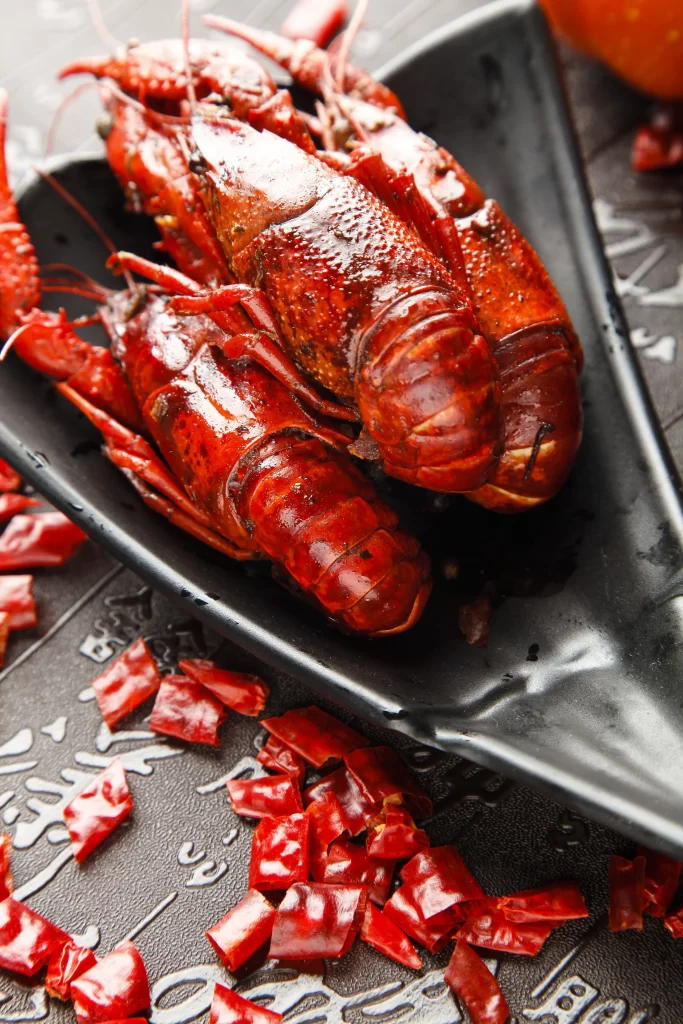 Spicy Lobster Red Shell Dark Background