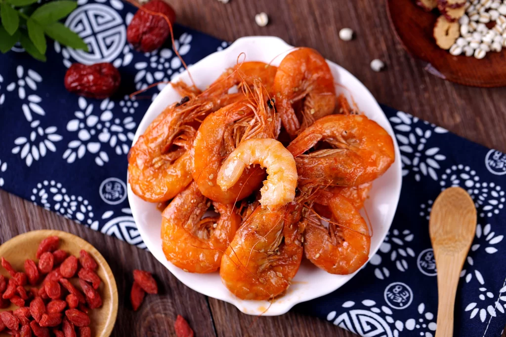Spicy Shrimp Orange Color Traditional Style