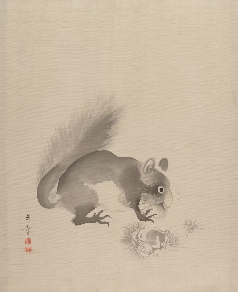 Squirrel ink traditional nature simplicity Kawabata Gyo