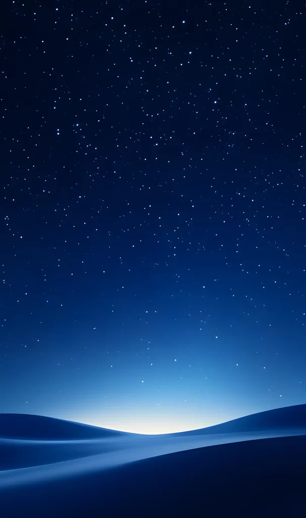 Stars Night Sky Horizon Desert Tranquil