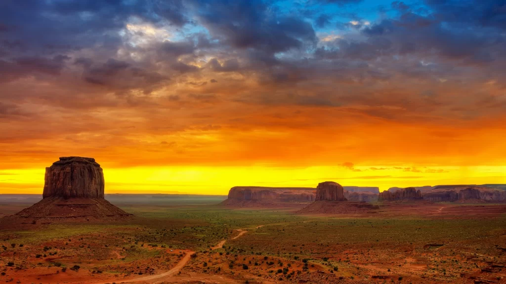 sunset desert sky clouds landscape natural