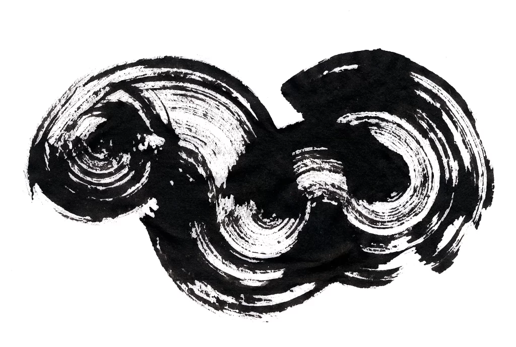 Swirling Black Ink Flowing Gradient Dense
