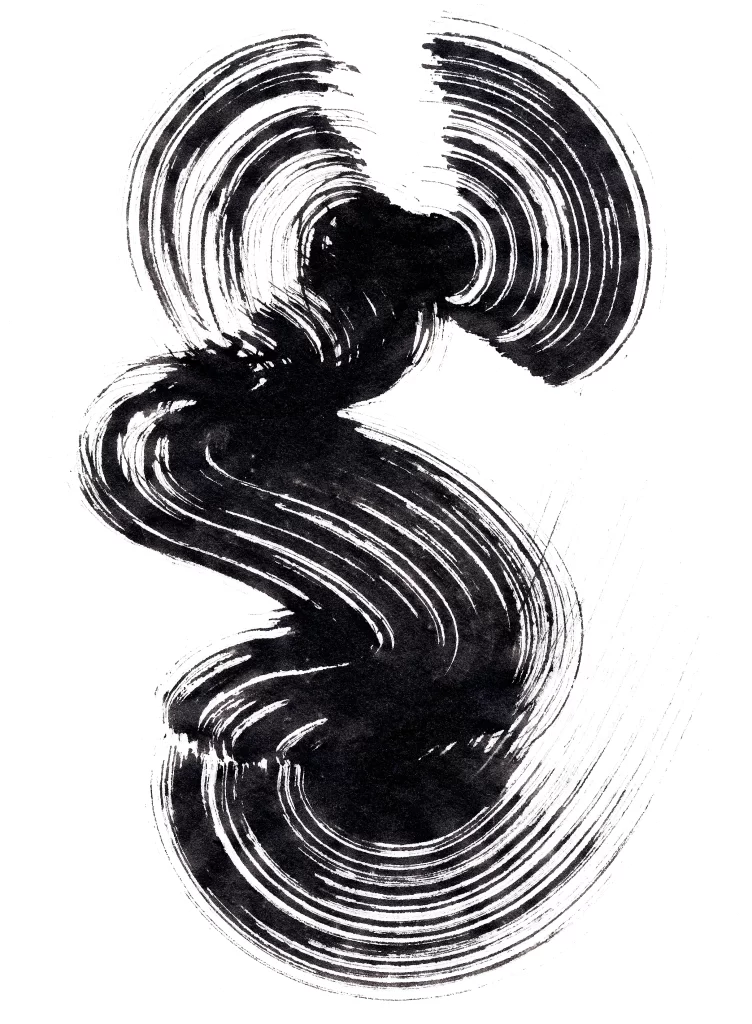 Swirling Ink Flow Dense Gradient Dynamic