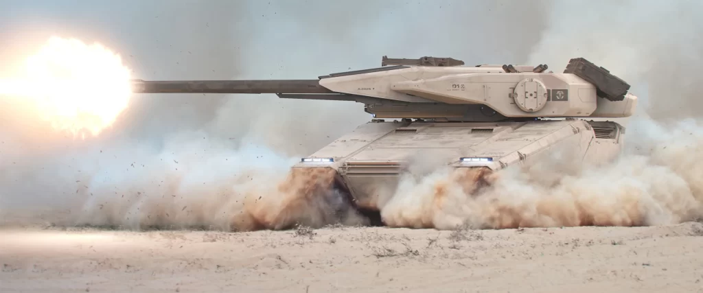 Tank Firing Desert Explosion Military Action