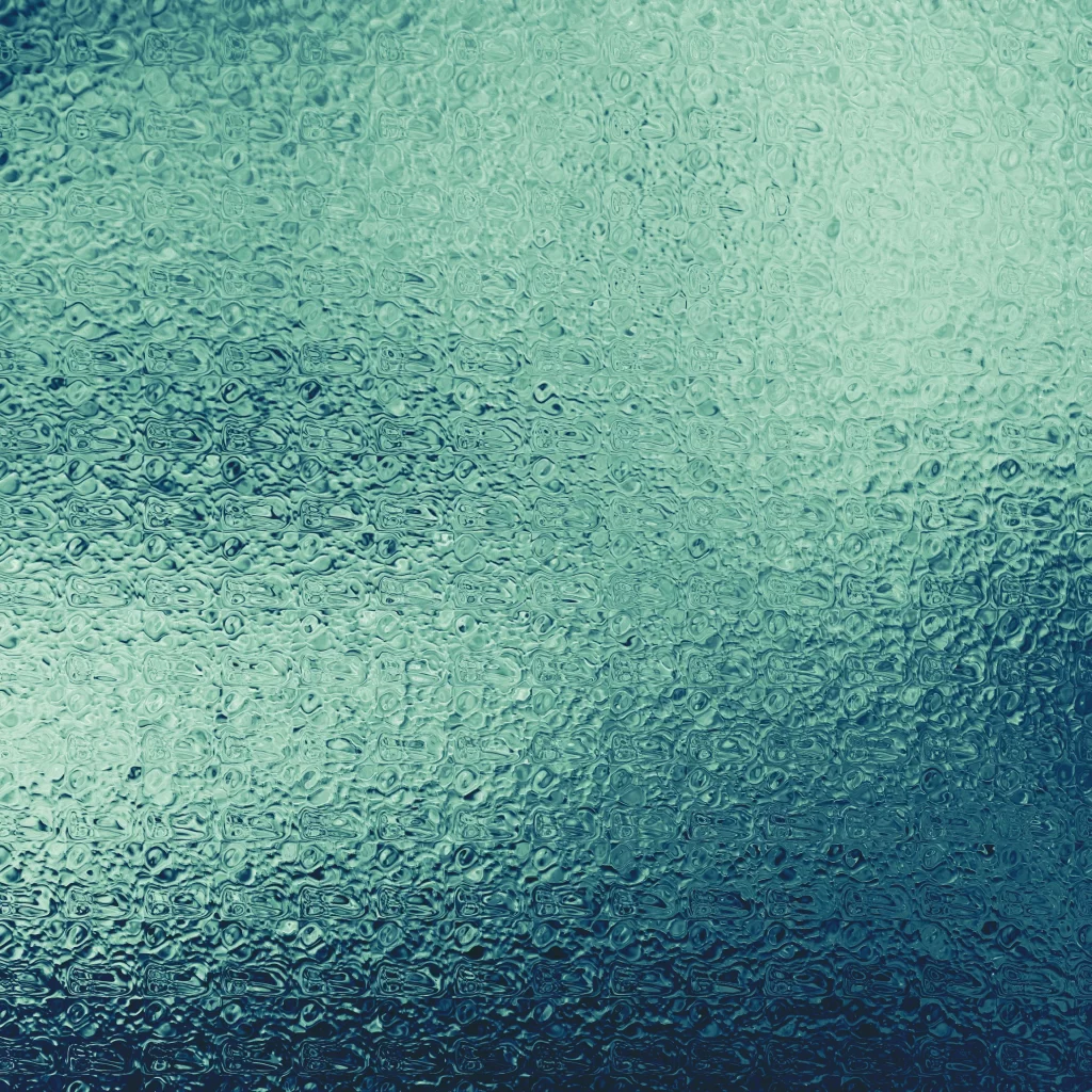 Teal Embossed Glass Geometric Pillow Texture
