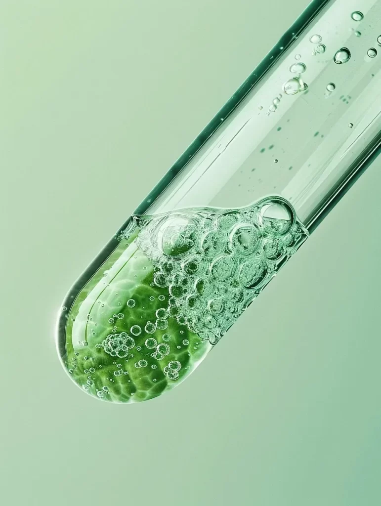 Test Tube Bubbles Green Liquid Science Experiment
