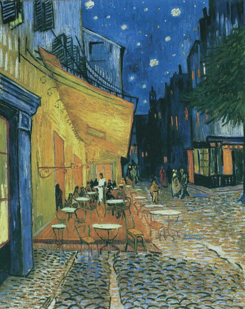 The Cafe Terrace on the Place de Forum in Arles at Night Van Gogh