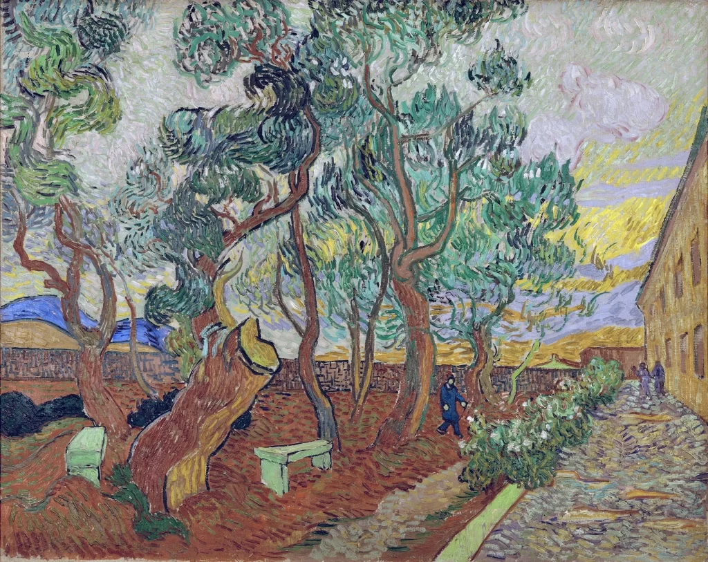 The Garden of the Asylum in Saint-Remy Van Gogh
