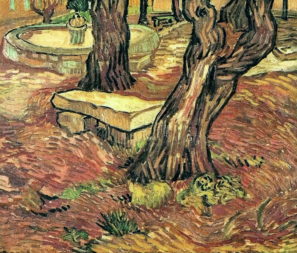 The Stone Bench in the Garden at Saint-Paul Hospital Van Gogh